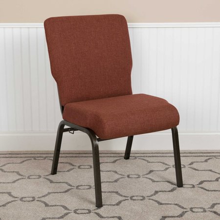 FLASH FURNITURE Advantage 20.5 in. Cinnamon Molded Foam Church Chair PCCF-107